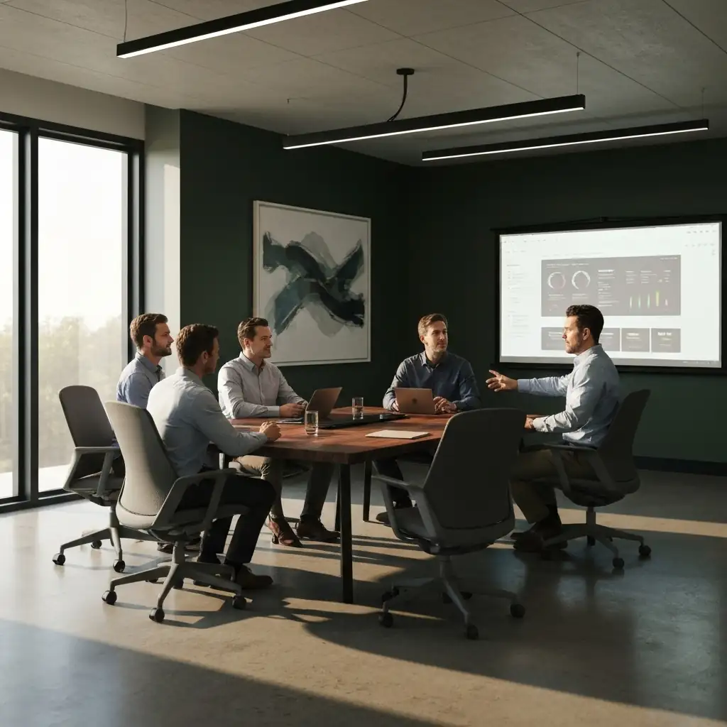 Modern meeting room setup