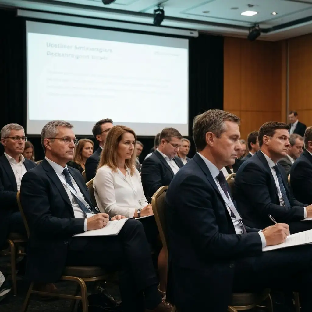Audience watching presentation